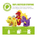 Eco-Friendly XL Glittery Dinosaur Dog Toy for Large Breeds with Squeaker