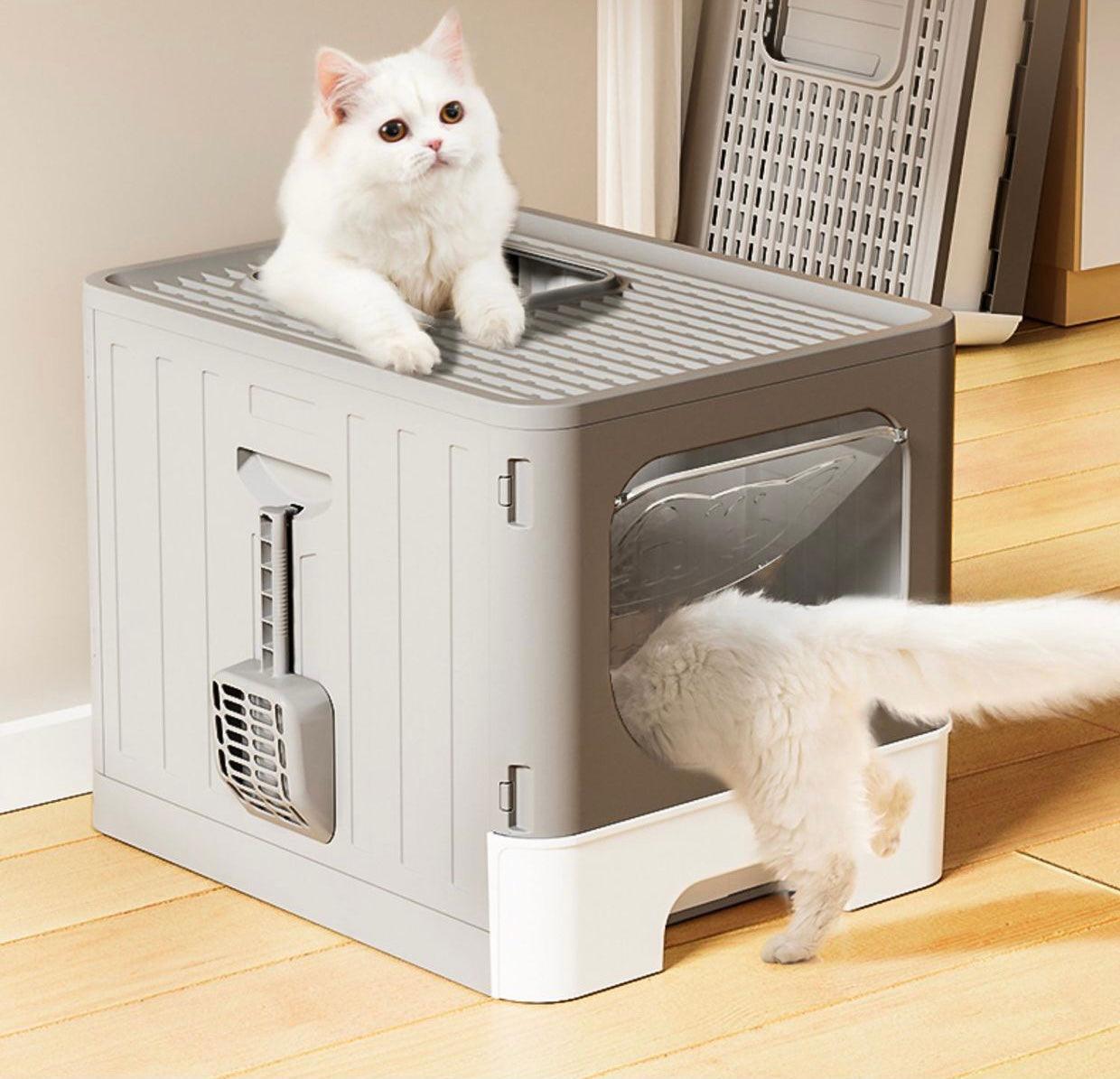 Foldable Large Cat Litter Tray - Pets Villa