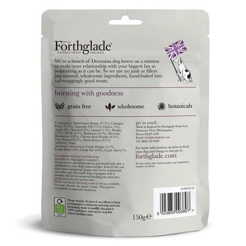 FORTHGLADE Grain Free Hand Baked Dog Treats with Cheese, Apple and Blueberry