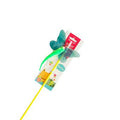 Butterfly-inspired cat teaser toy that mimics fluttering motion for interactive fun