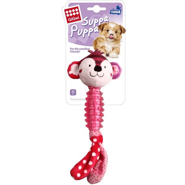 GIGWI Suppa Puppa Squeaker Rabbit For Puppies And Small Dogs - Pets Villa