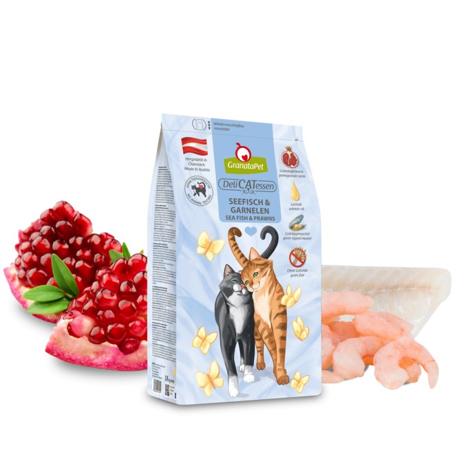 GRANATAPET Cat Dry Food Delicatessen Sea Fish & Prawns - Pets Villa
