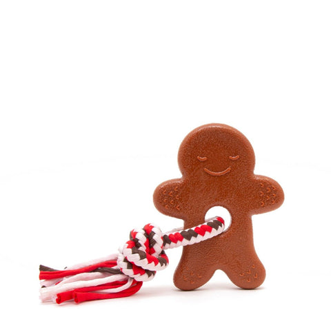 GREAT&SMALL Christmas Large TPR Gingerbread Friend with Rope 13cm - Pets Villa