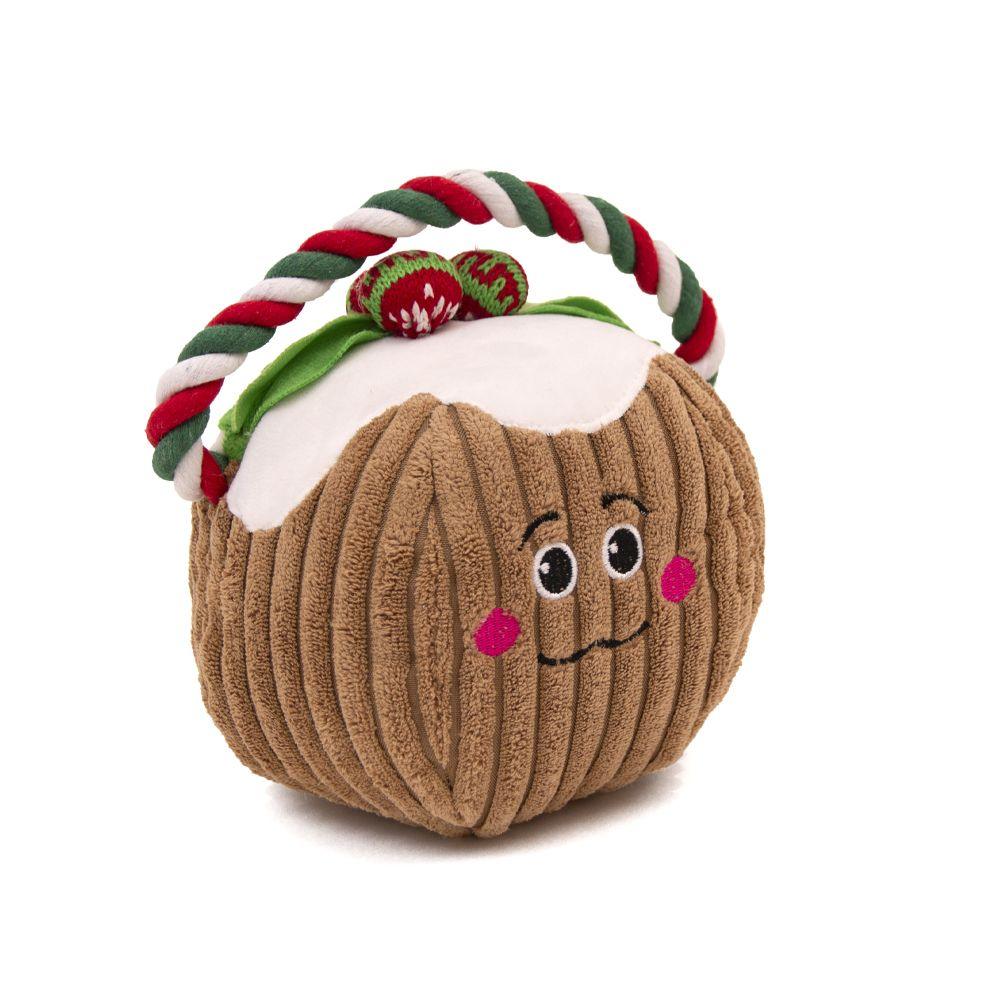 GREAT&SMALL Christmas Pudding Toy with Rope Pets Villa