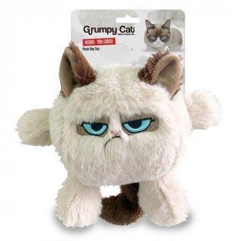 GRUMPY CAT Head Dog Toy - Pets Villa