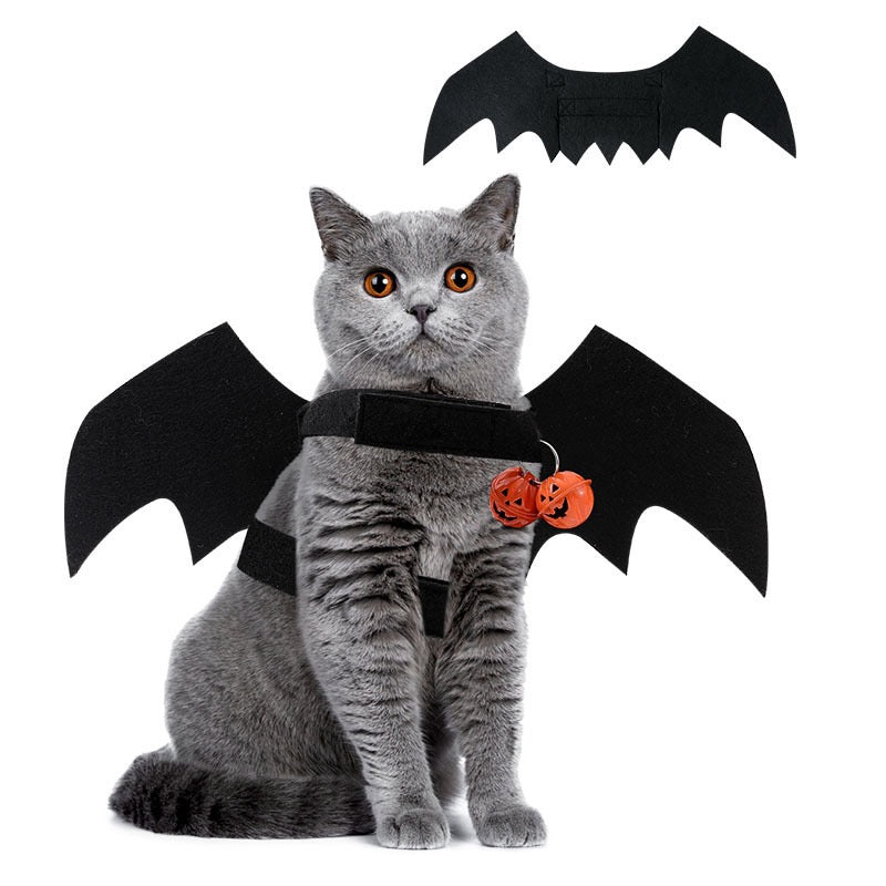 Halloween Bat Pet Suit with Bells - Pets Villa