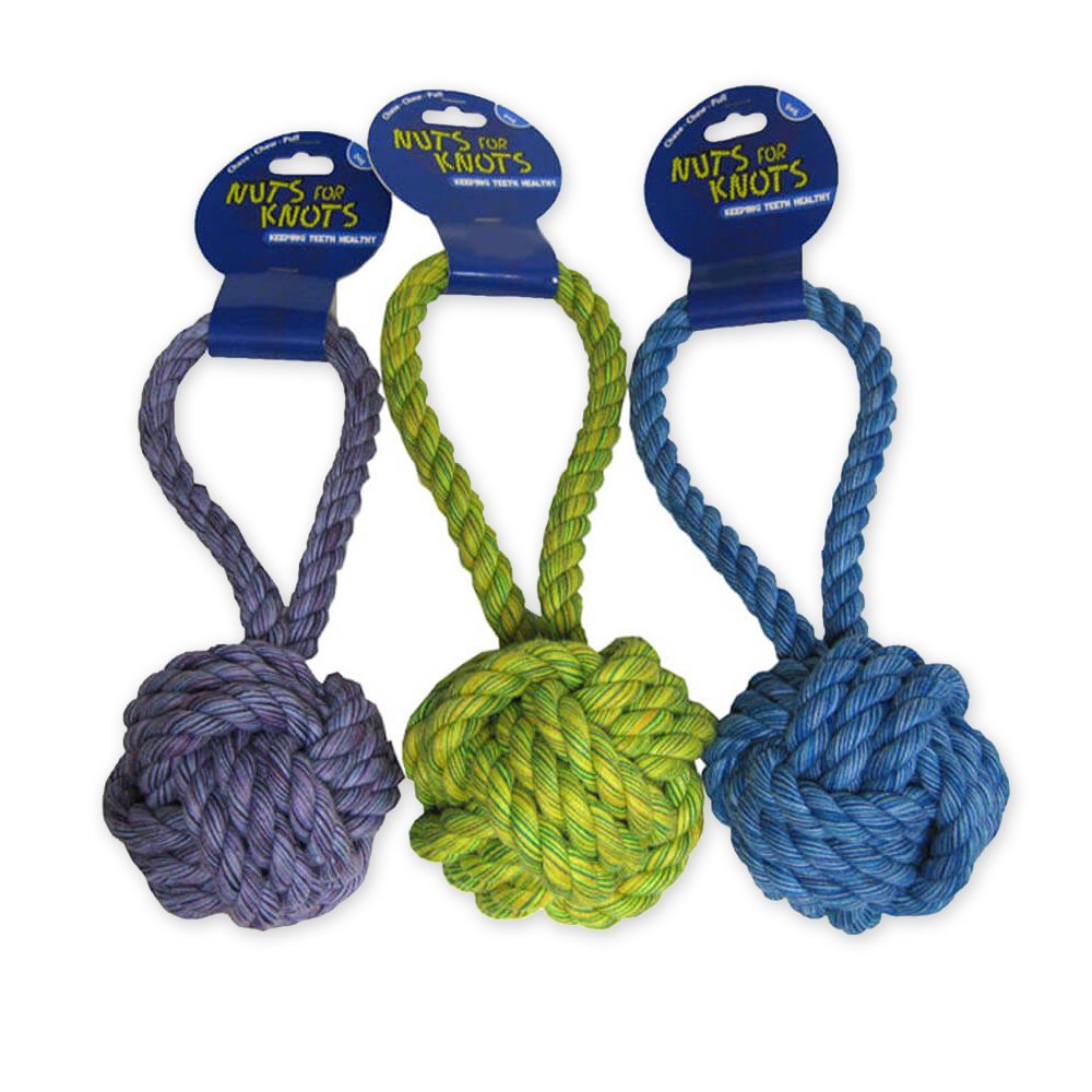 HAPPY PET Rope Ball Tugger Toy – Nuts for Knots – Pets Villa