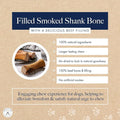 HOLLINGS Filled Smoked Shank Bone with Beef for Dogs - Pets Villa