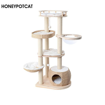 HONEYPOT CAT Solid Wood Cat Tree 210012pro - Pets Villa