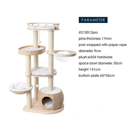 HONEYPOT CAT Solid Wood Cat Tree 210012pro - Pets Villa