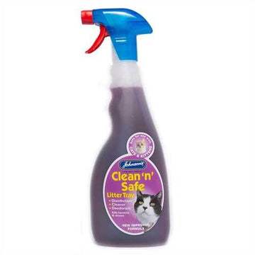 JOHNSON'S Clean n Safe Cat Litter Tray Spray - 500ml - Pets Villa