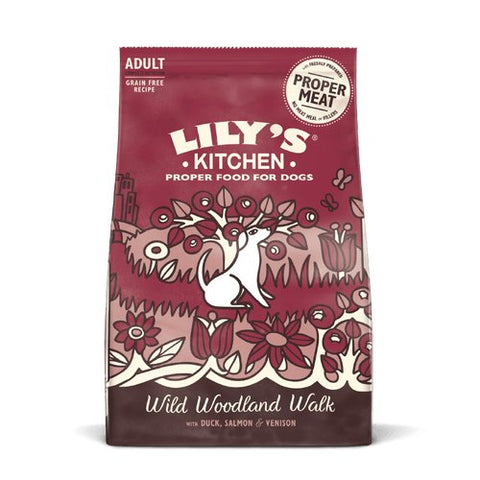 LILY'S KITCHEN Dog Wild Woodland Duck, Salmon and Venison Dry Food - Pets Villa