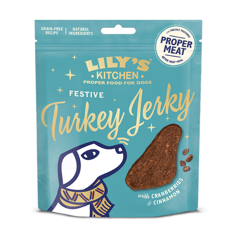 LILY'S KITCHEN Festive Turkey Jerky Treats for Dogs - Pets Villa