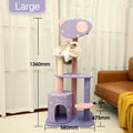 MARTINA 108-142cm Planet Cat Tree Climbing Frame - Pets Villa