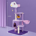 MARTINA 108-165cm Star & Cloud Cat Tree Climbing Frame - Pets Villa