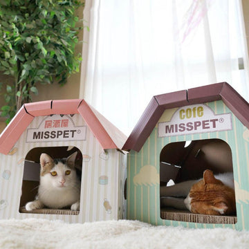 MISSPET Cat House Scratcher - Pets Villa