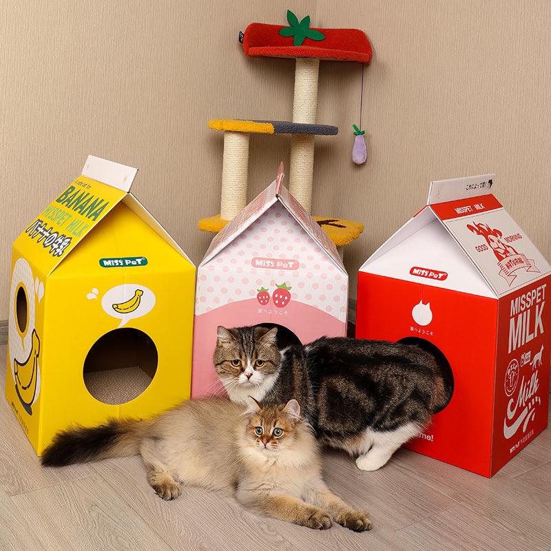 MISSPET Milk Box Cat Scratching Board - Pets Villa