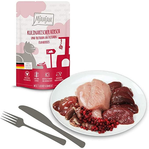 MjAMjAM Culinary Deer and Turkey on Fresh Cranberries - Pets Villa