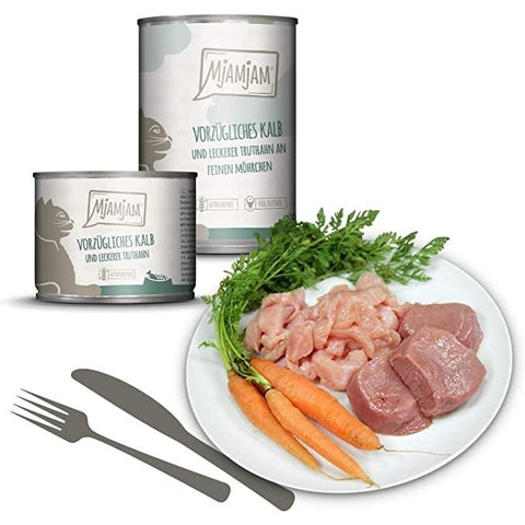 MjAMjAM Excellent Veal and Turkey with Tasty Carrots - Pets Villa