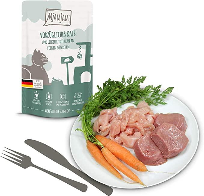 MjAMjAM Excellent Veal and Turkey with Tasty Carrots - Pets Villa