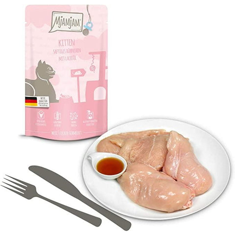 MjAMjAM Kitten Succulent Chicken and Wild Salmon - Pets Villa