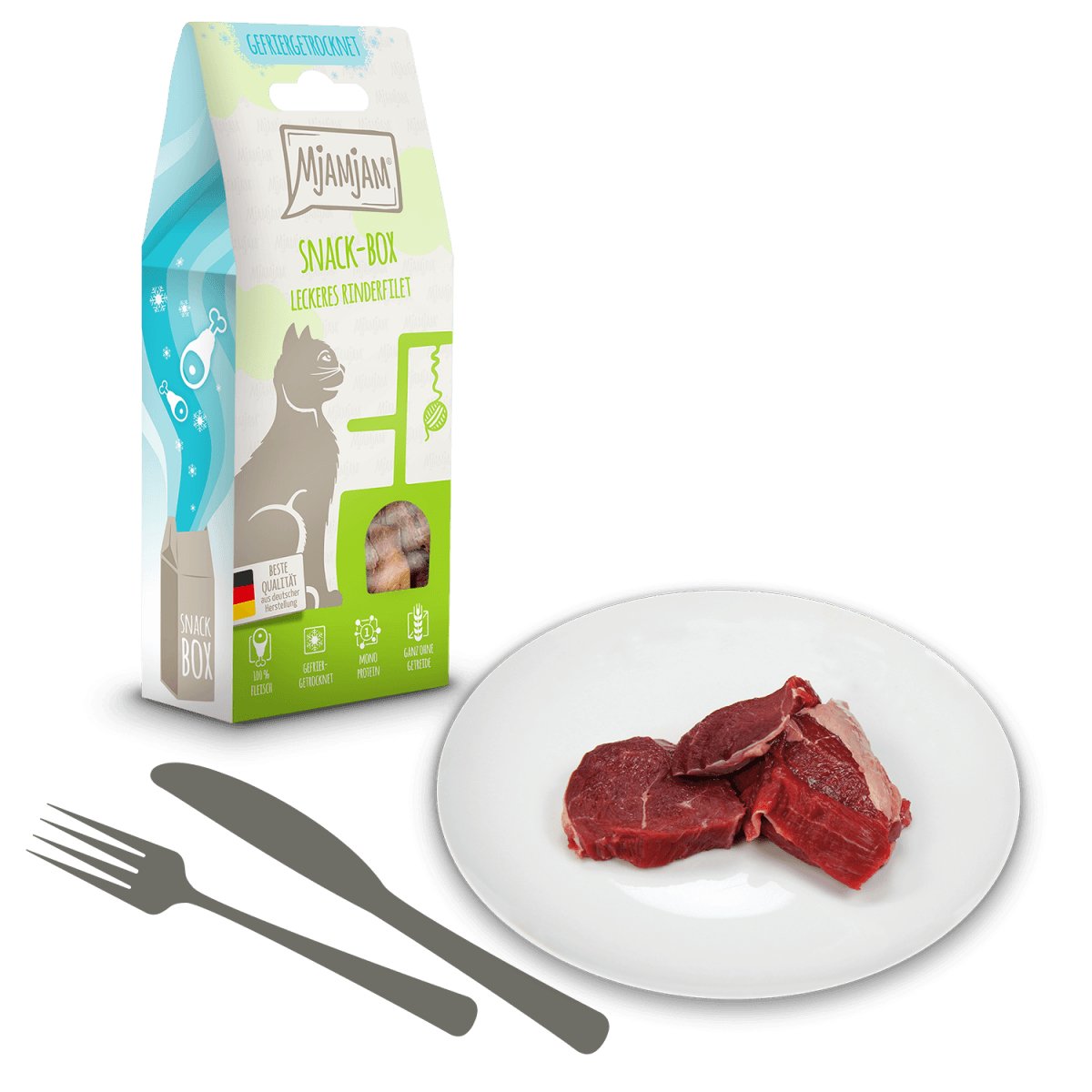 MjAMjAM Snack Box Freeze-dried Delicious Beef Fillet 35g - Pets Villa