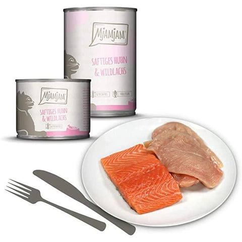 MjAMjAM Succulent Chicken and Wild Salmon - Pets Villa