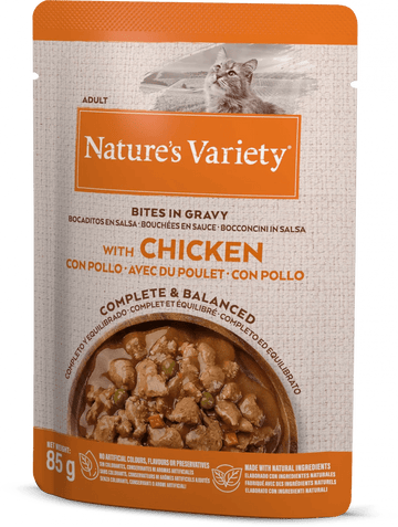 NATURE'S VARIETY Bites in Gravy with Chicken 85g