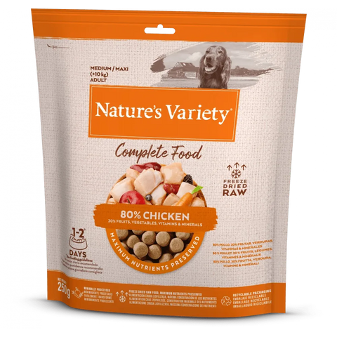 NATURE'S VARIETY Complete Freeze Dried Food Chicken For Adult Dogs 250g - Pets Villa