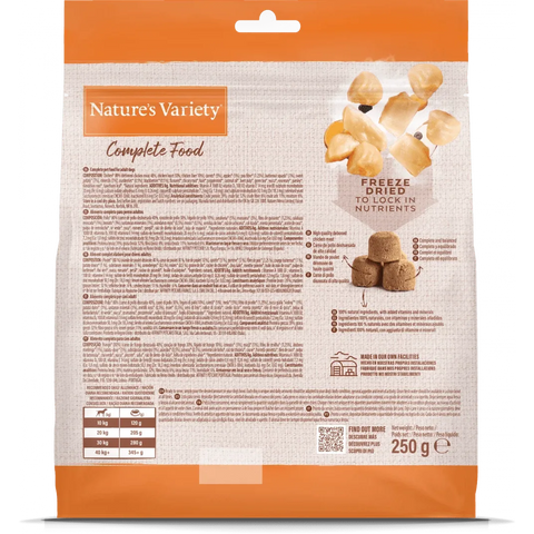 NATURE'S VARIETY Complete Freeze Dried Food Chicken For Adult Dogs 250g - Pets Villa