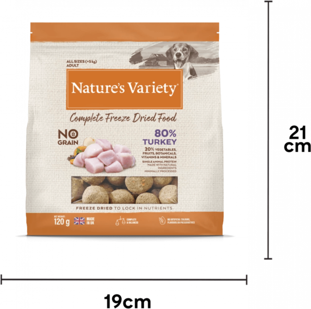 NATURE'S VARIETY Complete Freeze Dried Food Turkey 120g - Pets Villa