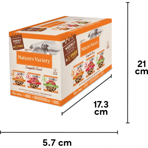 NATURE'S VARIETY Dinner MultiPack 7*120g - Pets Villa