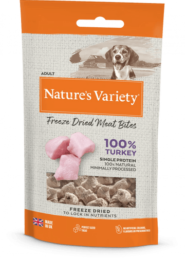 NATURE'S VARIETY Freeze Dried Bites 100% Turkey Bites 20g - Pets Villa