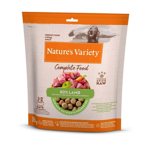 NATURE'S VARIETY Freeze-Dried Complete Dry Dog Food 80% Lamb 250g - Pets Villa