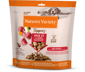 NATURE'S VARIETY Freeze Dried Food Beef Toppers For Adult Dogs 120g - Pets Villa
