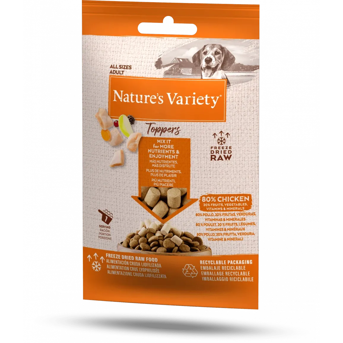 NATURE S VARIETY Freeze Dried Food Chicken Toppers For Adult Dogs