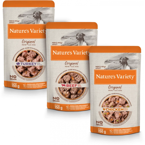 NATURE'S VARIETY Original Pâté Multipack For Small Breed Dogs 8*150g - Pets Villa