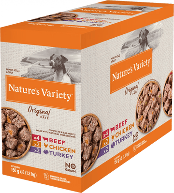 NATURE'S VARIETY Original Pâté Multipack For Small Breed Dogs 8*150g