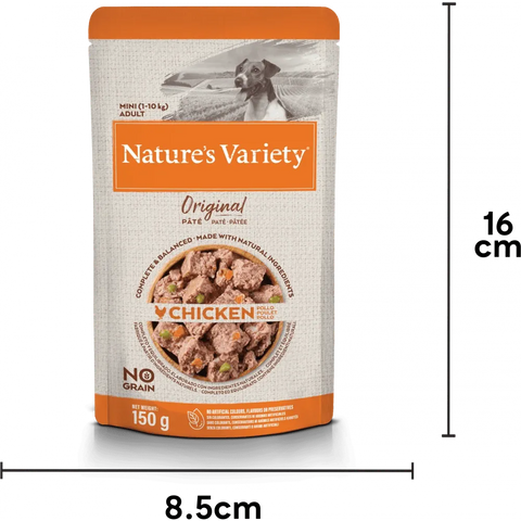 NATURE'S VARIETY Original Pâté Multipack For Small Breed Dogs 8*150g - Pets Villa