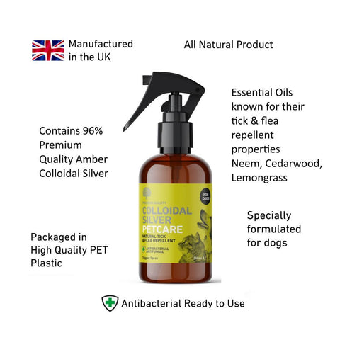 NAUTRE'S GREATEST SECRET Colloidal Silver Tick and Flea Repellent Spray - Pets Villa