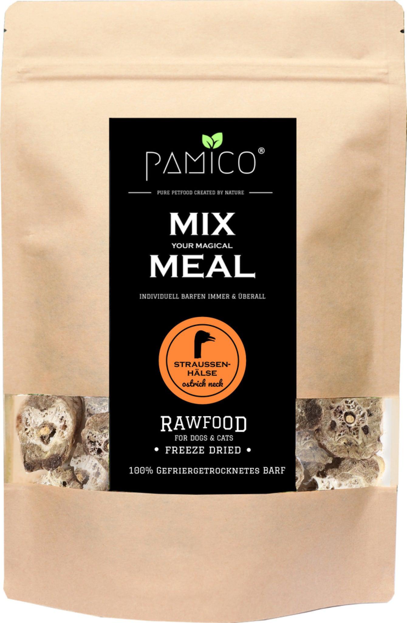 PAMICO - Mix Meal Dog Freeze-dried Ostrich Necks - Pets Villa