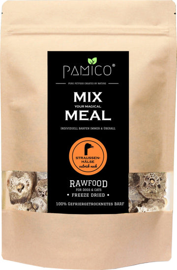 PAMICO - Mix Meal Freeze-dried Dog Ostrich Necks