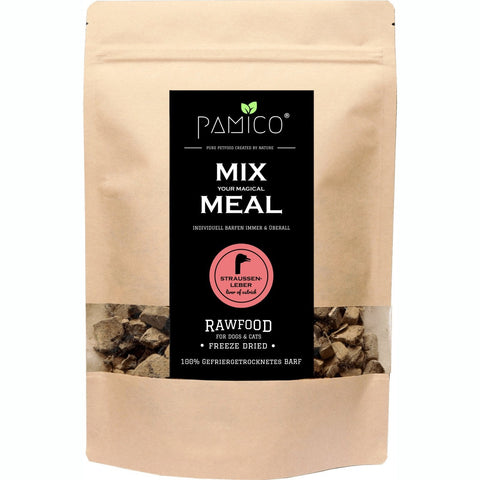 PAMICO - Mix Meal Freeze-dried Ostrich Liver 140g - Pets Villa