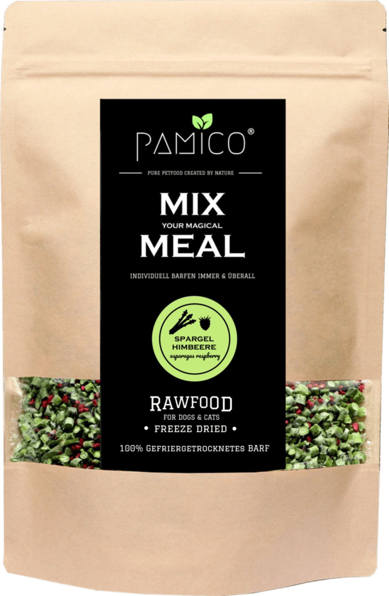 PAMICO - Mix Meal Veggie Light Green Asparagus & Raspberry Freeze Dried 80g - Pets Villa