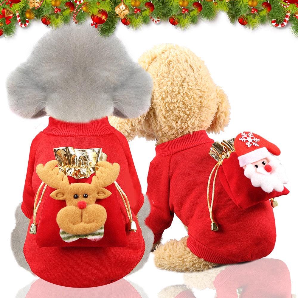 Pet Christmas Stocking Winter Outfit - Pets Villa