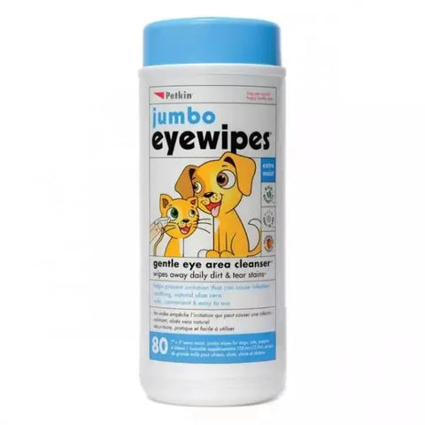 PETKIN Jumbo Eye Wipes 80pcs - Pets Villa