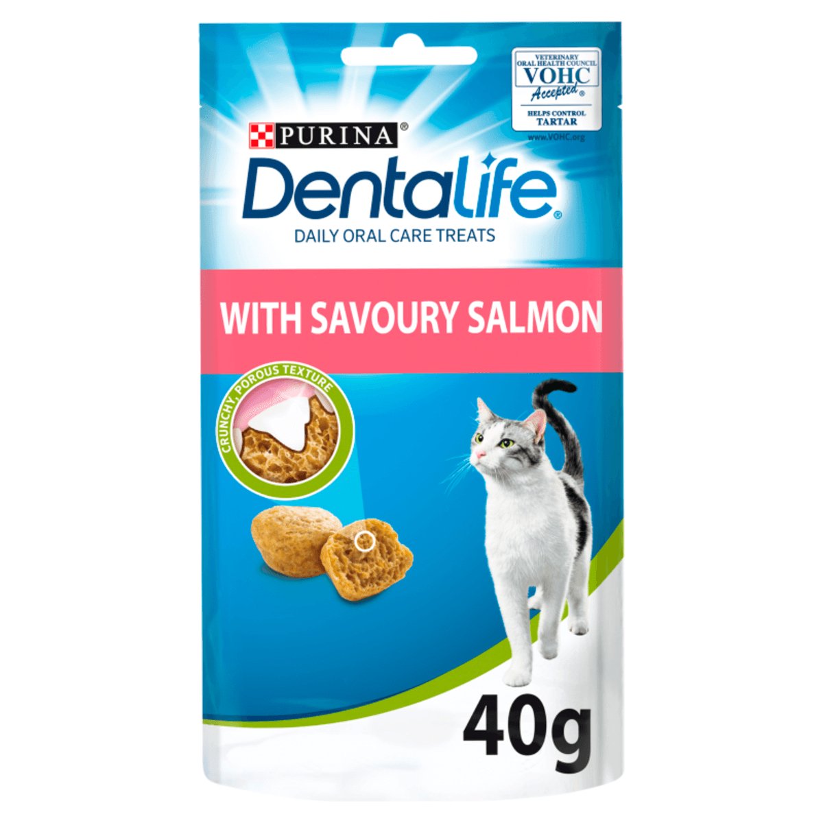 PURINA Dentalife Salmon Cat Treats (40g) - Pets Villa