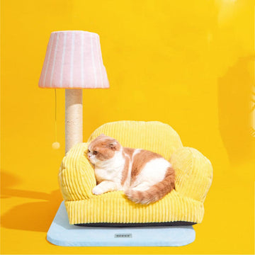 PURLAB Cat 'Living Room' Sofa Bed Cat Tree - Pets Villa