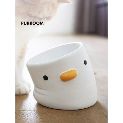 PURROOM Little Chicken Angled/straight Pet Bowl - Pets Villa