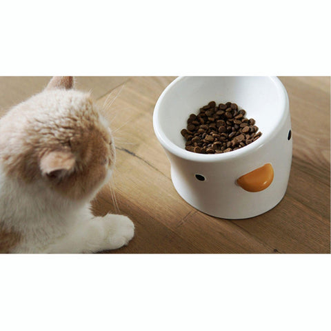 PURROOM Little Chicken Angled/straight Pet Bowl - Pets Villa